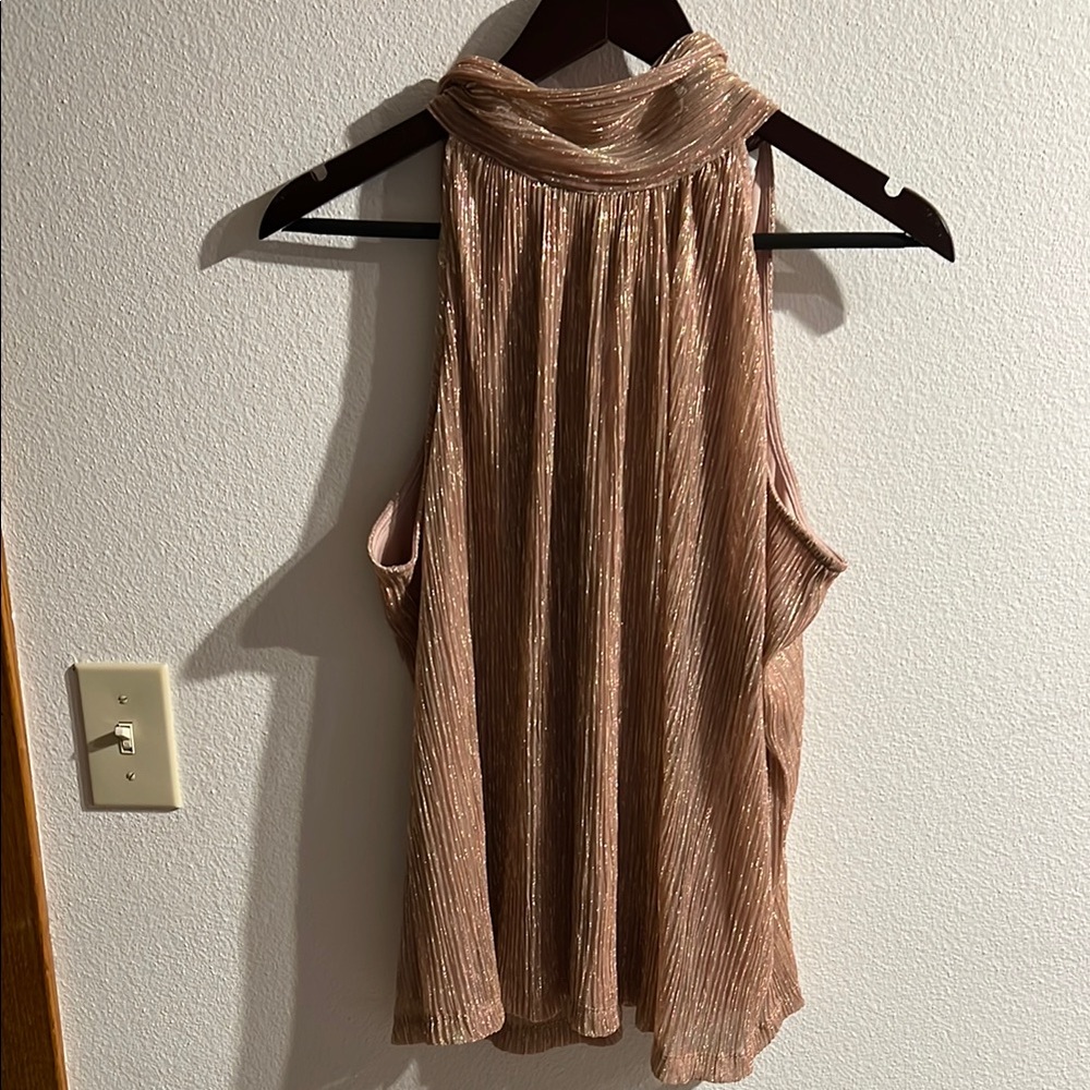 Nine West Pink Ribbed Bow Back Tank Top Vegas baby